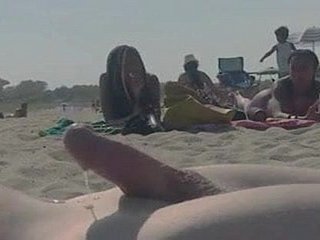 Piscando pau na praia