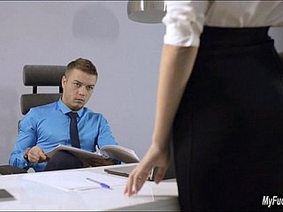 segretaria sexy Sheri Vi seduce il suo capo e lo scopa