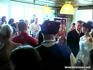 Wedding sluts are fucking in public
