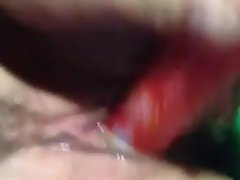 Menina chinesa bonito esguichando masturbação usando brinquedo!