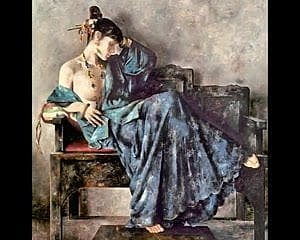 Les femmes chinoises et le miroir - Peintures de Lu Jianjun
